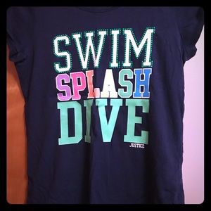 Justice navy blue shirt